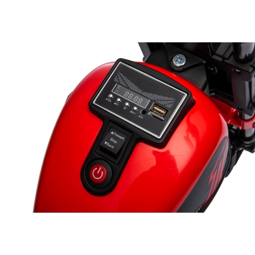 Motor na akumulator Chopper FASTER Czerwony AHL008.CR